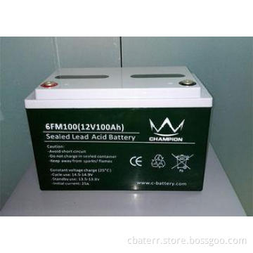 6FM100 12v 100ah Grid Inverter Batteries Industrial Deep Cy